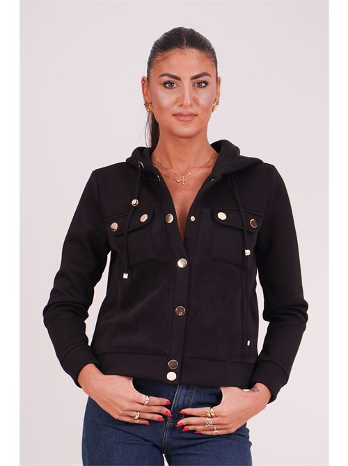 Felpa con cappuccio Luckylu Milano | FE06SPBLACK